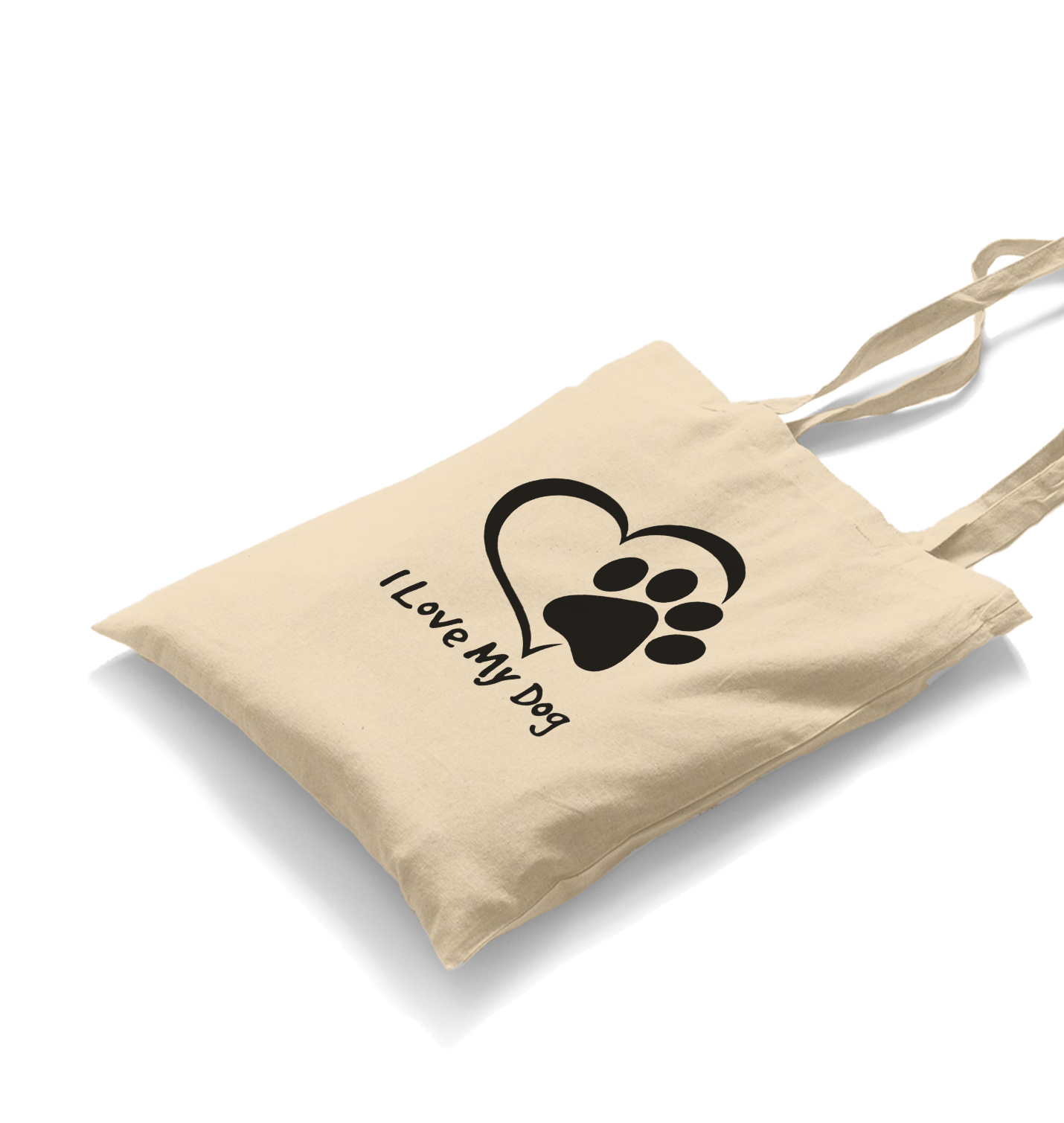 Love my Dog White Canvas Totebag - Premium  from W.E.N.S. WIND - Just 4990! Shop now at W.E.N.S. WIND