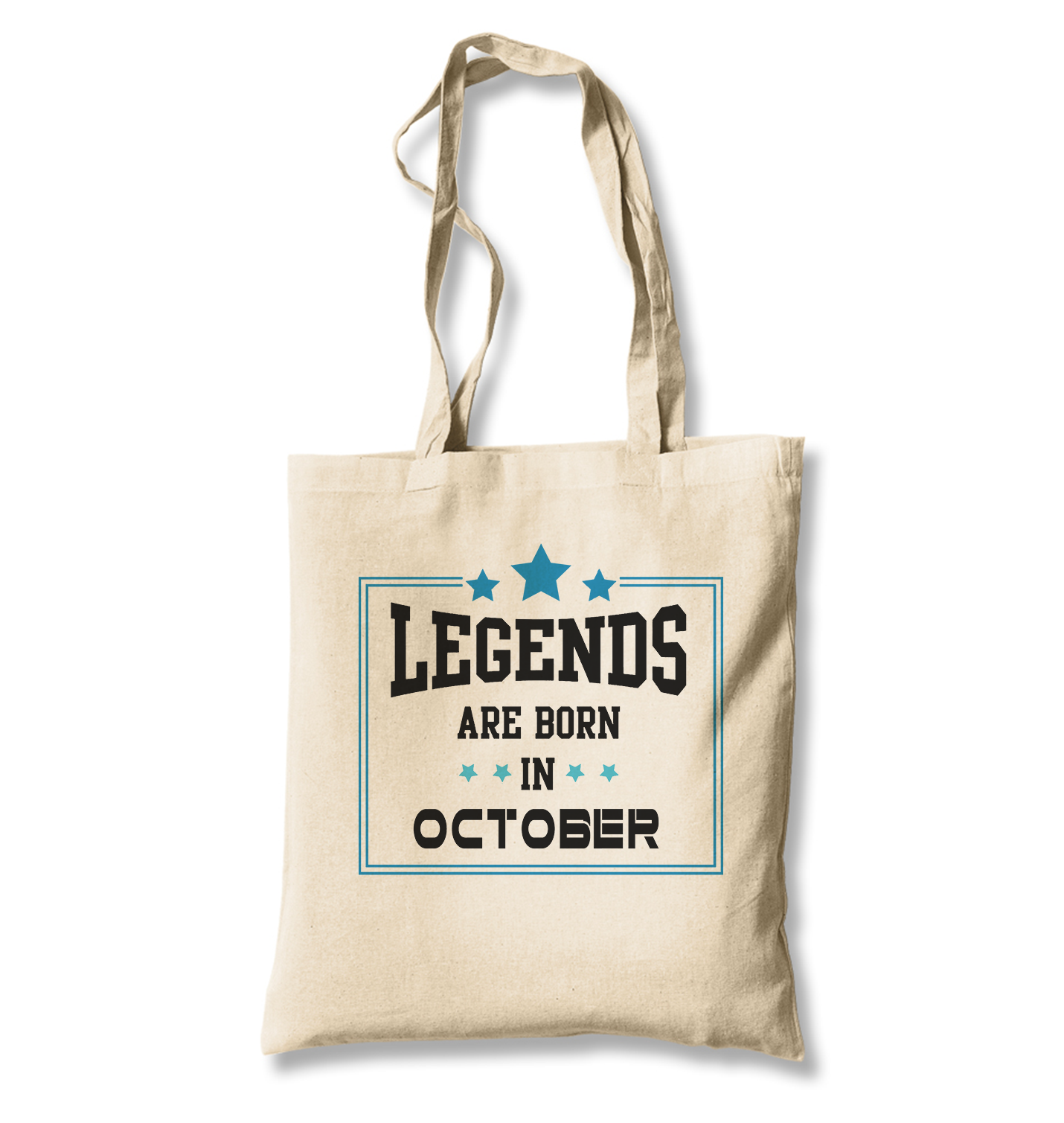 Legends Born in October - Star White Canvas Totebag - Premium  from W.E.N.S. WIND - Just 4990! Shop now at W.E.N.S. WIND