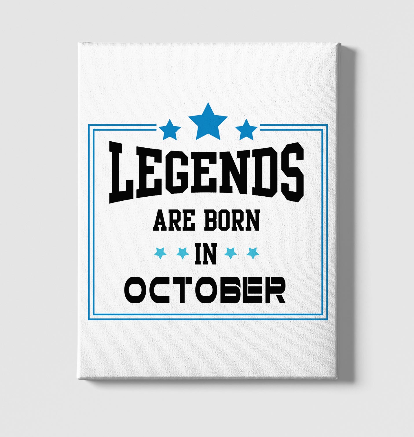 Legends Born in October - Star White Canvas Wall Art 35x40cm - Premium  from W.E.N.S. WIND - Just 7990! Shop now at W.E.N.S. WIND