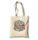 Legends Born in October - Wave White Canvas Totebag - Premium  from W.E.N.S. WIND - Just 4990! Shop now at W.E.N.S. WIND