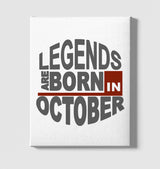 Legends Born in October - Wave White Canvas Wall Art 35x40cm - Premium  from W.E.N.S. WIND - Just 7990! Shop now at W.E.N.S. WIND