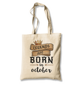 Legends Born in October - Edict White Canvas Totebag - Premium  from W.E.N.S. WIND - Just 4990! Shop now at W.E.N.S. WIND