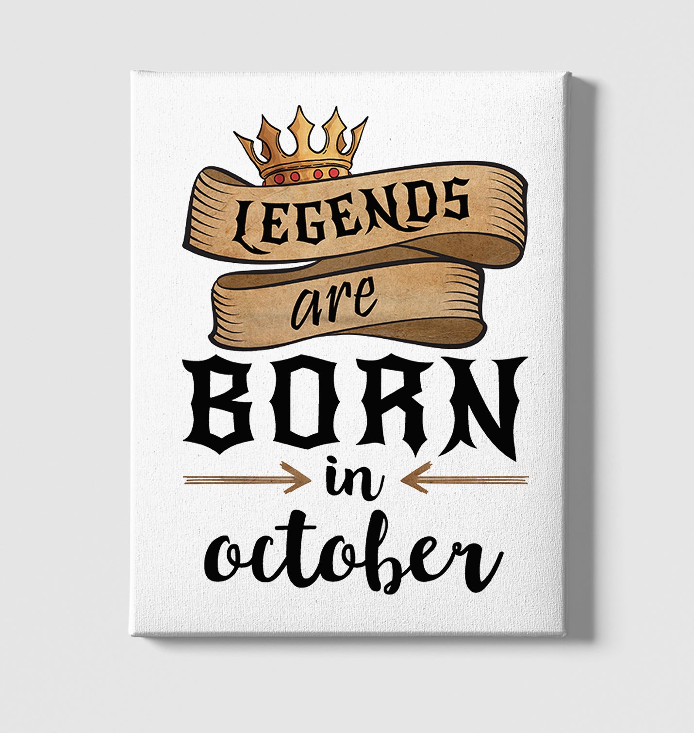 Legends Born in October - Edict White Canvas Wall Art 35x40cm - Premium  from W.E.N.S. WIND - Just 7990! Shop now at W.E.N.S. WIND