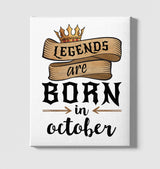 Legends Born in October - Edict White Canvas Wall Art 35x40cm - Premium  from W.E.N.S. WIND - Just 7990! Shop now at W.E.N.S. WIND