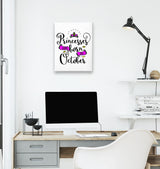 Princesses Born in October White Canvas Wall Art 35x40cm - Premium  from W.E.N.S. WIND - Just 7990! Shop now at W.E.N.S. WIND