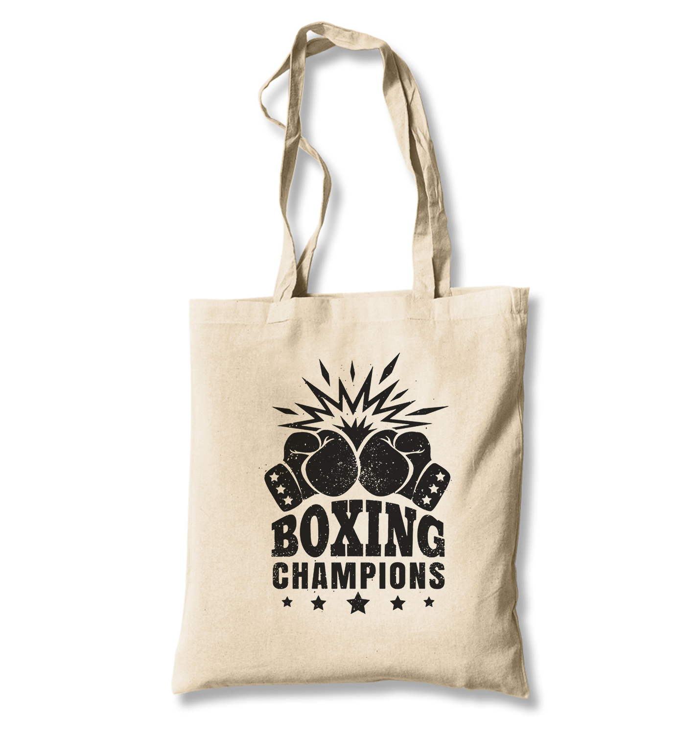 Boxing-Champion White Canvas Totebag - Premium  from W.E.N.S. WIND - Just 4990! Shop now at W.E.N.S. WIND