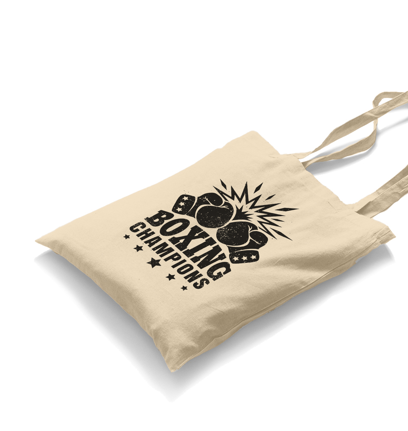 Boxing-Champion White Canvas Totebag - Premium  from W.E.N.S. WIND - Just 4990! Shop now at W.E.N.S. WIND