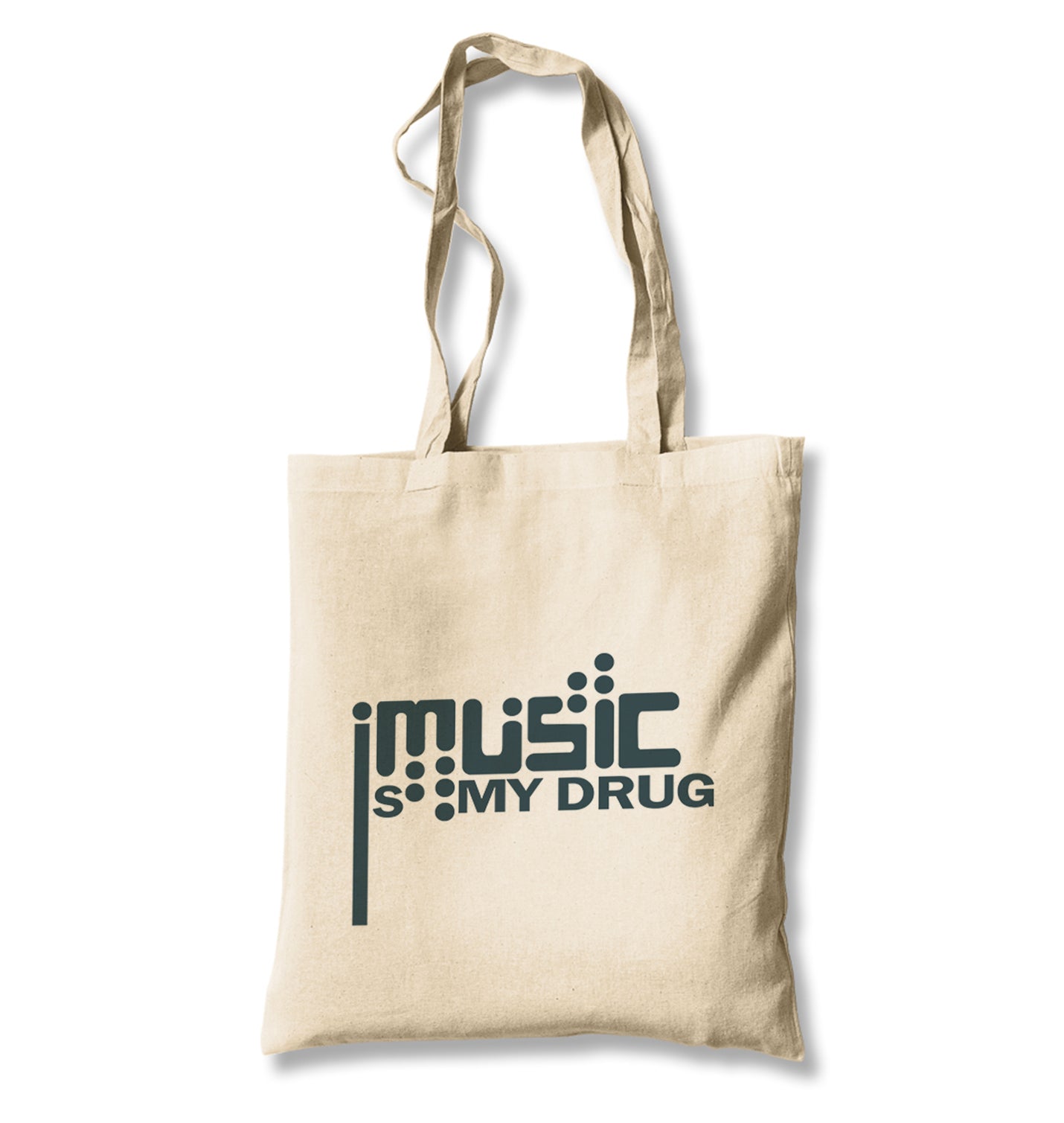 Music Is My Drug Logo Canvas Totebag - Premium  from Wenswind - Just 4990! Shop now at W.E.N.S. WIND