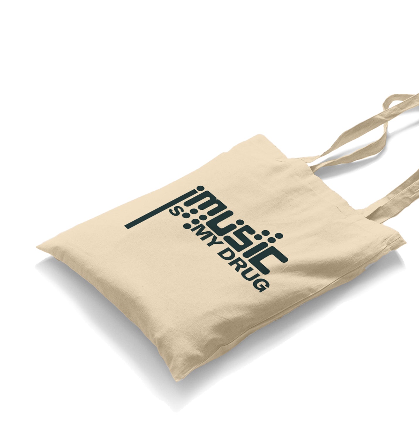 Music Is My Drug Logo Canvas Totebag - Premium  from Wenswind - Just 4990! Shop now at W.E.N.S. WIND