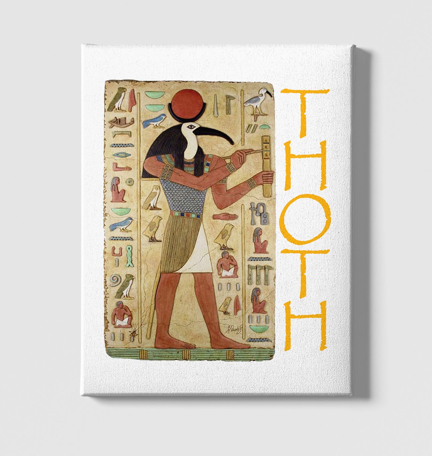 Thoth White Canvas Wall Art 35x40cm - Premium  from W.E.N.S. WIND - Just 7990! Shop now at W.E.N.S. WIND