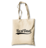 Best Dad White Canvas Totebag - Premium  from W.E.N.S. WIND - Just 4990! Shop now at W.E.N.S. WIND