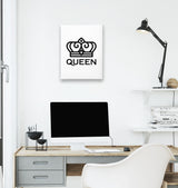 Queen White Canvas Wall Art 35x40cm - Premium  from W.E.N.S. WIND - Just 7990! Shop now at W.E.N.S. WIND