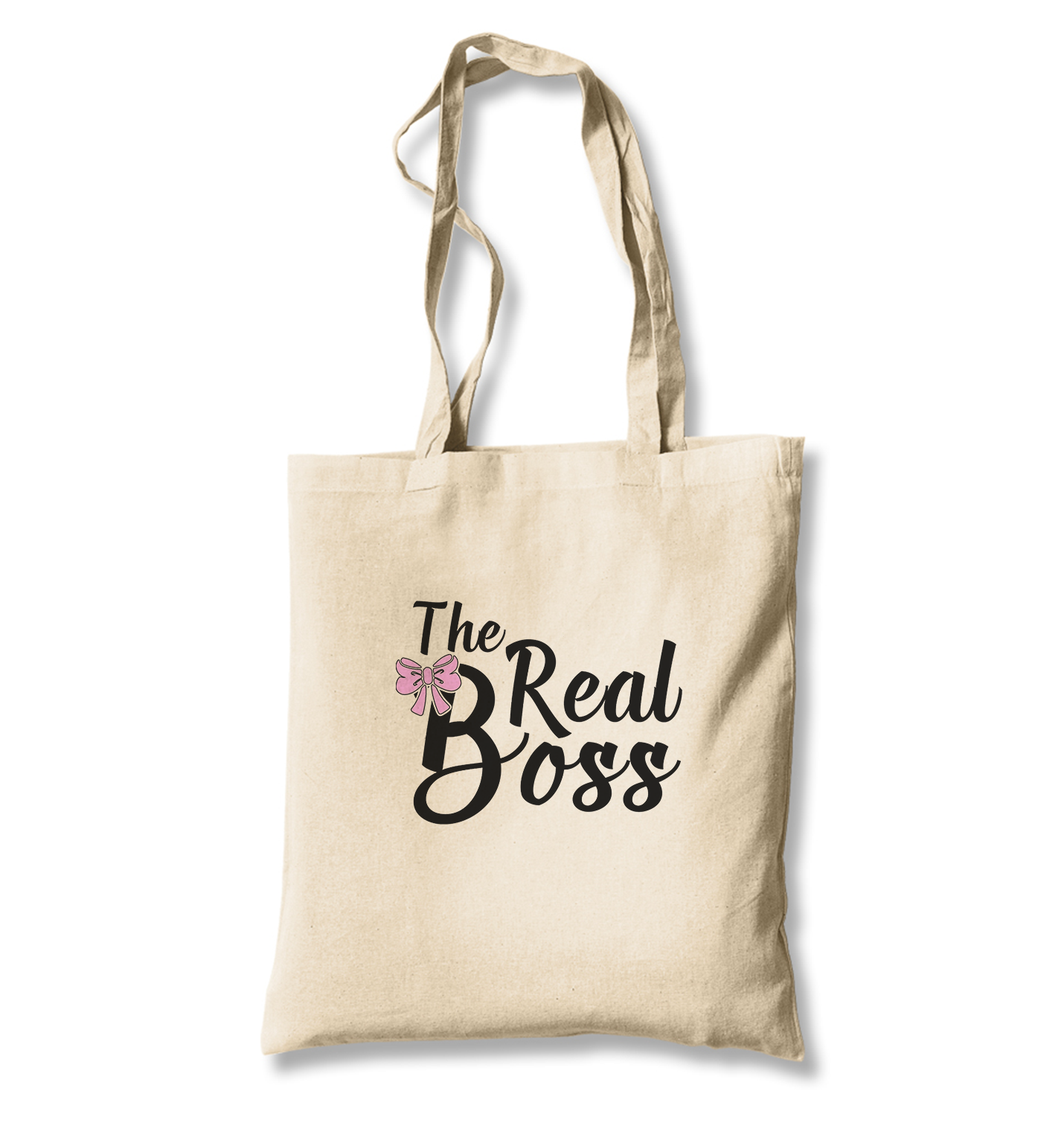 The Real Boss White Canvas Totebag - Premium  from W.E.N.S. WIND - Just 4990! Shop now at W.E.N.S. WIND