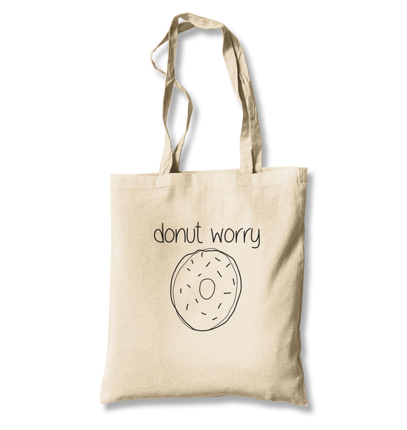 Donut Worry White Canvas Totebag - Premium  from W.E.N.S. WIND - Just 4990! Shop now at W.E.N.S. WIND