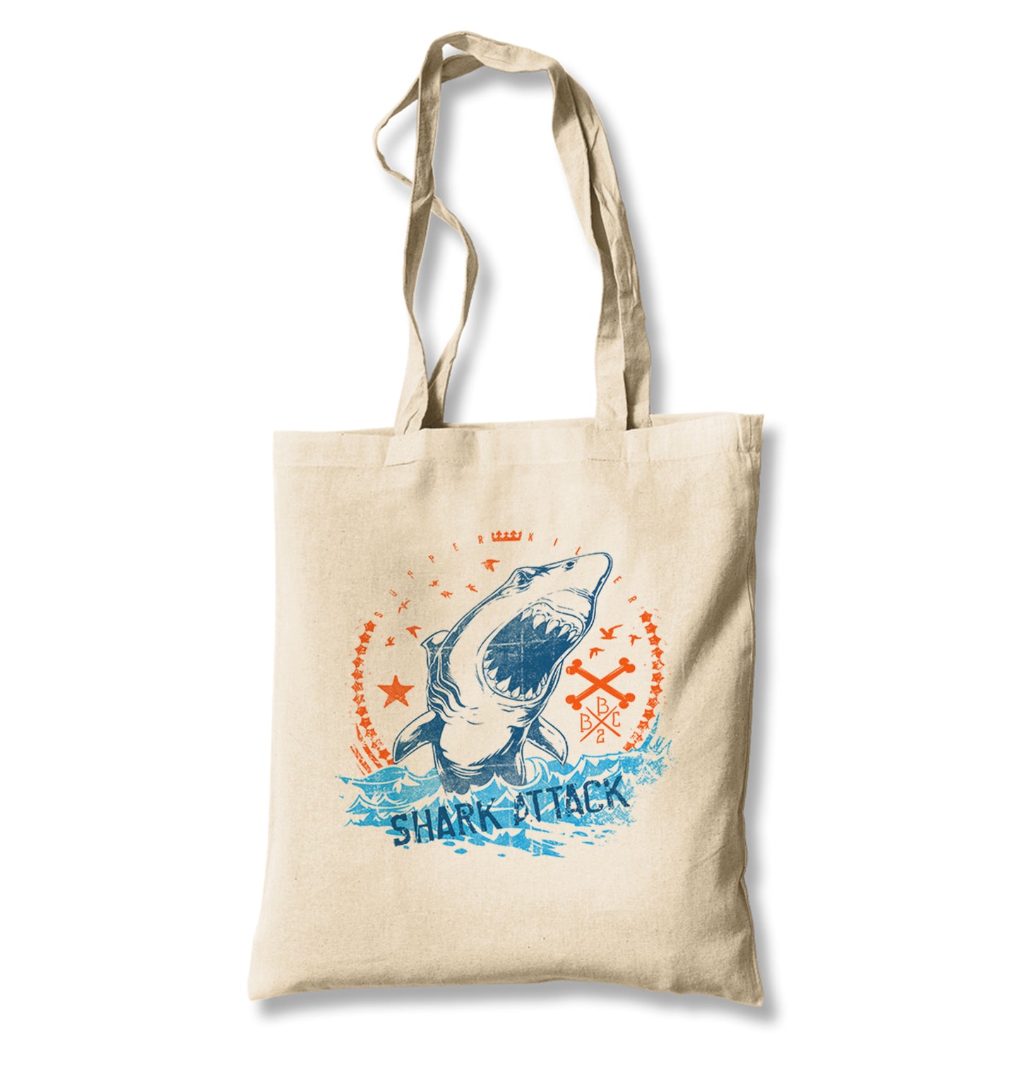 Shark Attack Canvas Totebag - Premium  from Wenswind - Just 4990! Shop now at W.E.N.S. WIND