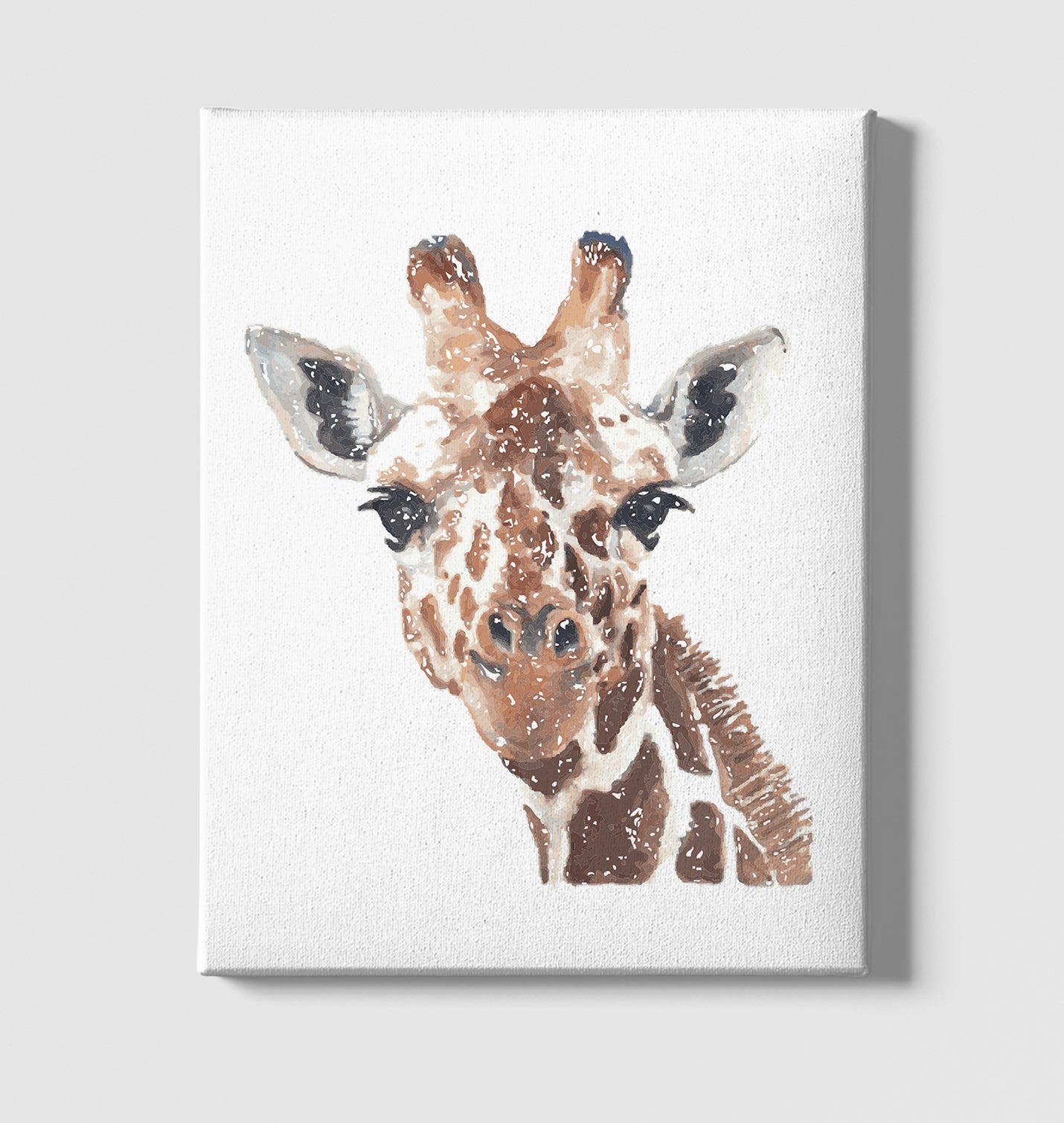 Giraffe - Face White Canvas Wall Art 35x40cm - Premium  from W.E.N.S. WIND - Just 7990! Shop now at W.E.N.S. WIND