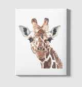 Giraffe - Face White Canvas Wall Art 35x40cm - Premium  from W.E.N.S. WIND - Just 7990! Shop now at W.E.N.S. WIND