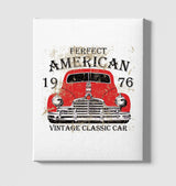 American Classic Car White Canvas Wall Art 35x40cm - Premium  from W.E.N.S. WIND - Just 7990! Shop now at W.E.N.S. WIND