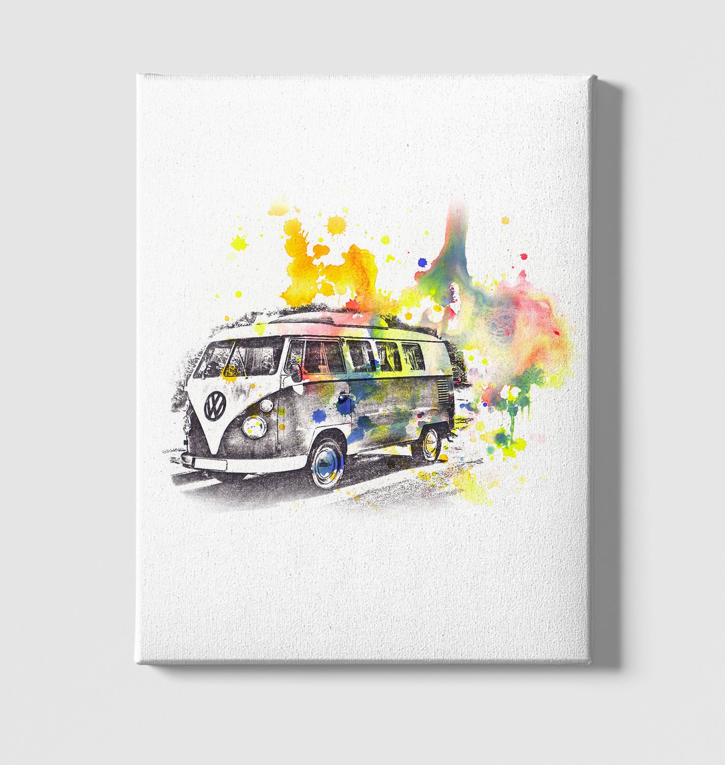 Minibus White Canvas Wall Art 35x40cm - Premium  from W.E.N.S. WIND - Just 7990! Shop now at W.E.N.S. WIND