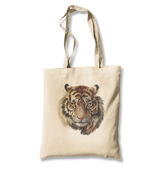 Tiger - Face White Canvas Totebag - Premium  from W.E.N.S. WIND - Just 4990! Shop now at W.E.N.S. WIND