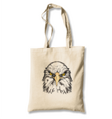 Eagle - Face White Canvas Totebag - Premium  from W.E.N.S. WIND - Just 4990! Shop now at W.E.N.S. WIND