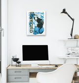 Black Cat White Canvas Wall Art 35x40cm - Premium  from W.E.N.S. WIND - Just 7990! Shop now at W.E.N.S. WIND