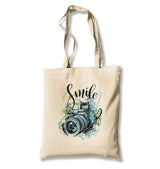 Camera - Photo Smile Canvas Totebag - Premium  from Wenswind - Just 4990! Shop now at W.E.N.S. WIND