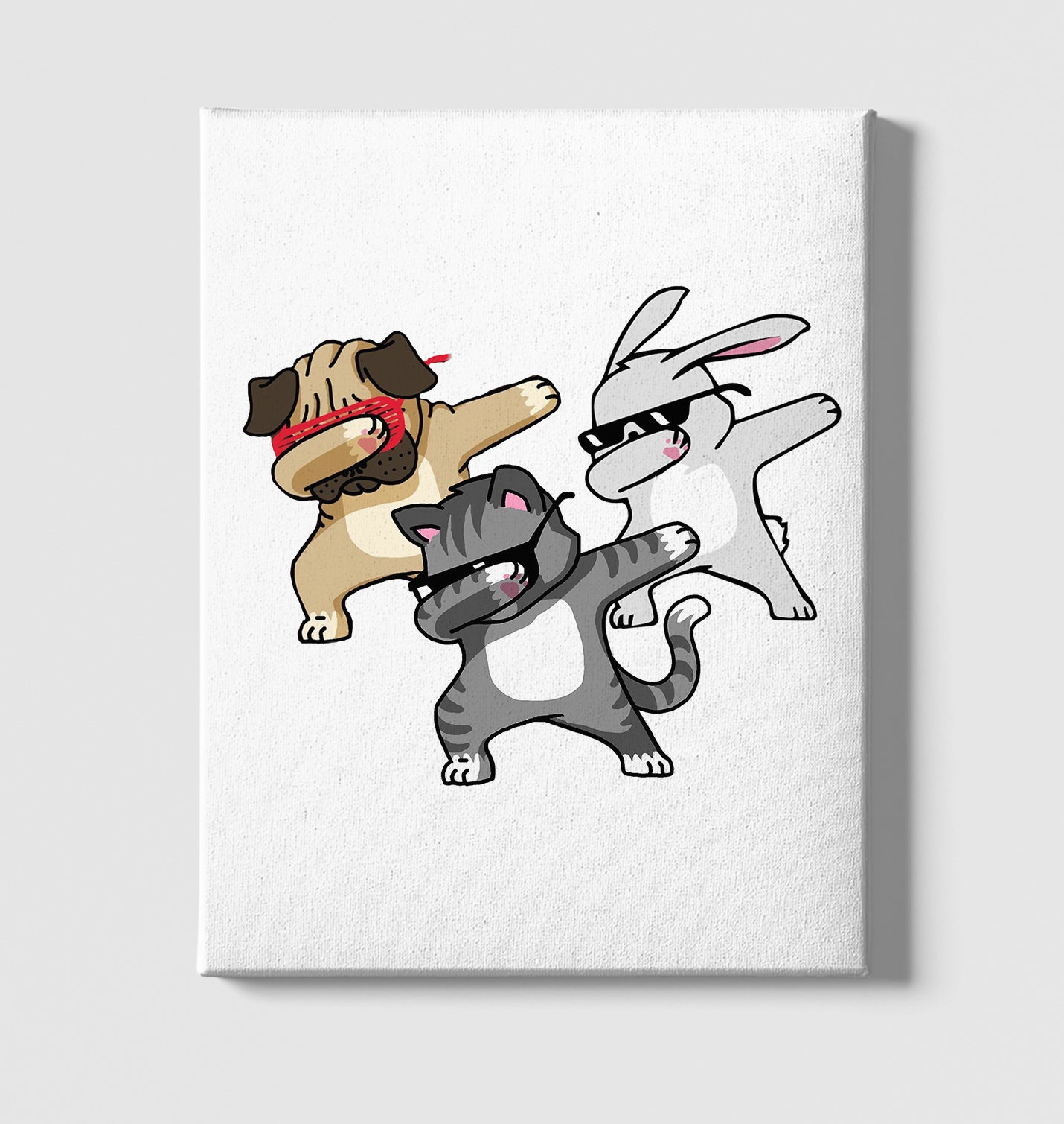 Dancing With Glasses White Canvas Wall Art 35x40cm - Premium  from W.E.N.S. WIND - Just 7990! Shop now at W.E.N.S. WIND