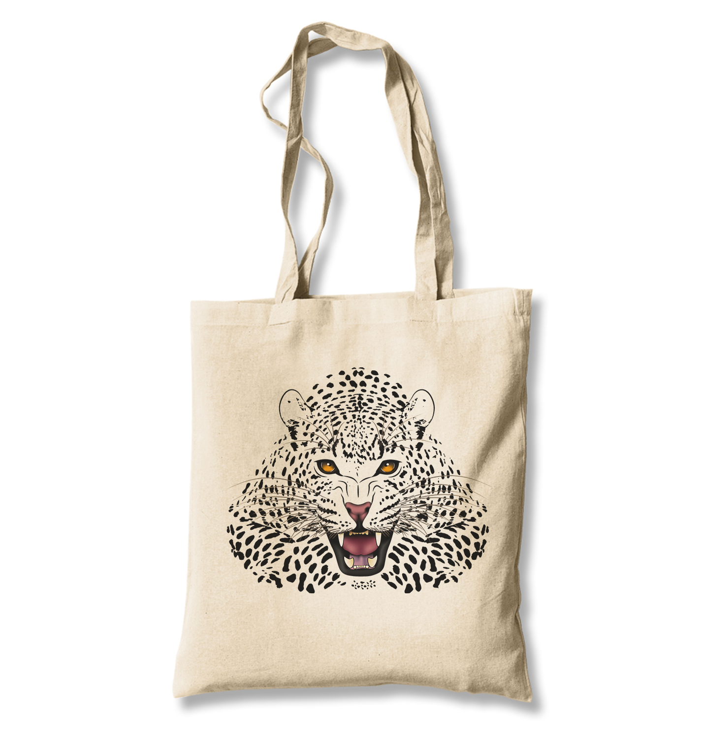 White Leopard White Canvas Totebag - Premium  from W.E.N.S. WIND - Just 4990! Shop now at W.E.N.S. WIND