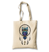 Dream Catcher - Owl White Canvas Totebag - Premium  from W.E.N.S. WIND - Just 4990! Shop now at W.E.N.S. WIND