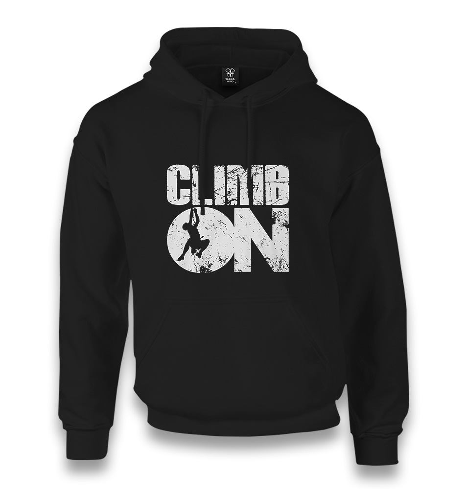 Climb On Unisex Black Hoodie - Premium  from W.E.N.S. WIND - Just 11990! Shop now at W.E.N.S. WIND