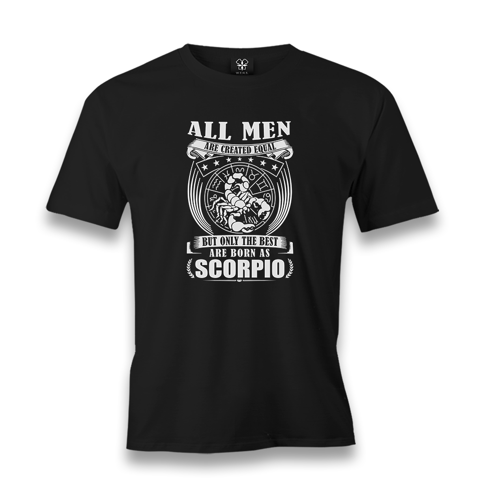 Zodiac - Born as Scorpio Men's Black Tshirt - Premium  from W.E.N.S. WIND - Just 6490! Shop now at W.E.N.S. WIND