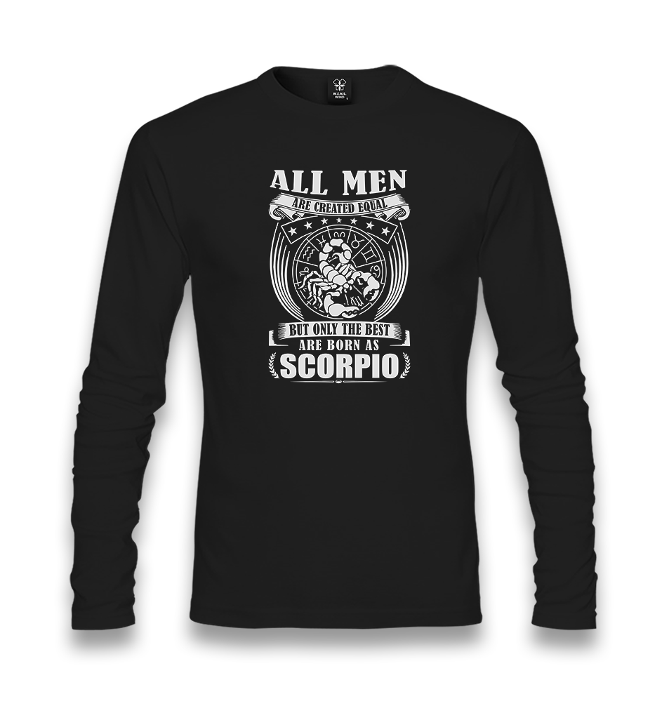 Zodiac - Born as Scorpio Unisex Black Longsleeve - Premium  from W.E.N.S. WIND - Just 7990! Shop now at W.E.N.S. WIND