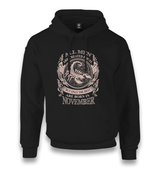 Scorpio - Only the Best are Born in November Unisex Black Hoodie - Premium  from W.E.N.S. WIND - Just 11990! Shop now at W.E.N.S. WIND