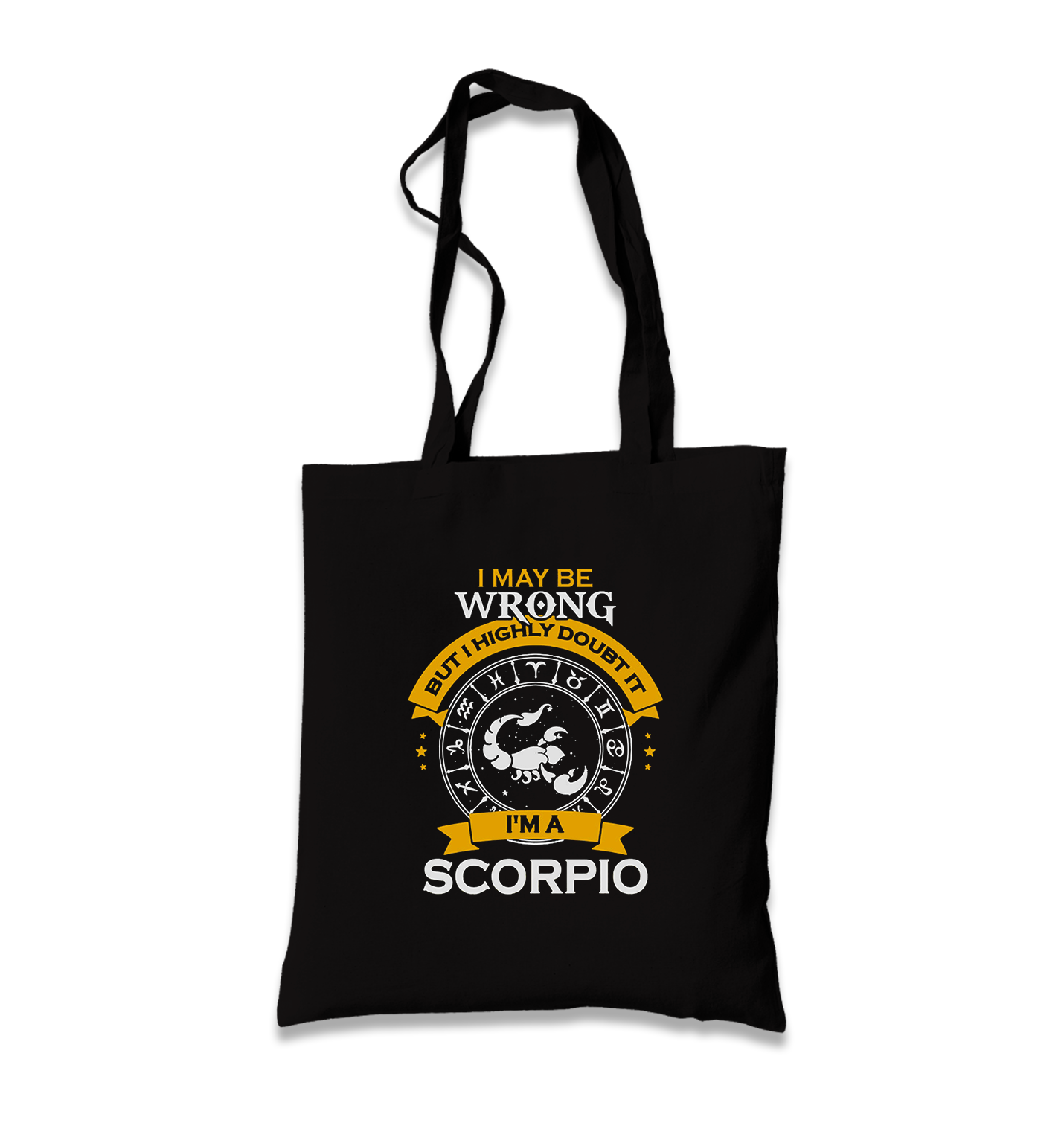 Zodiac - I'am a Scorpio Black Canvas Totebag - Premium  from W.E.N.S. WIND - Just 4990! Shop now at W.E.N.S. WIND