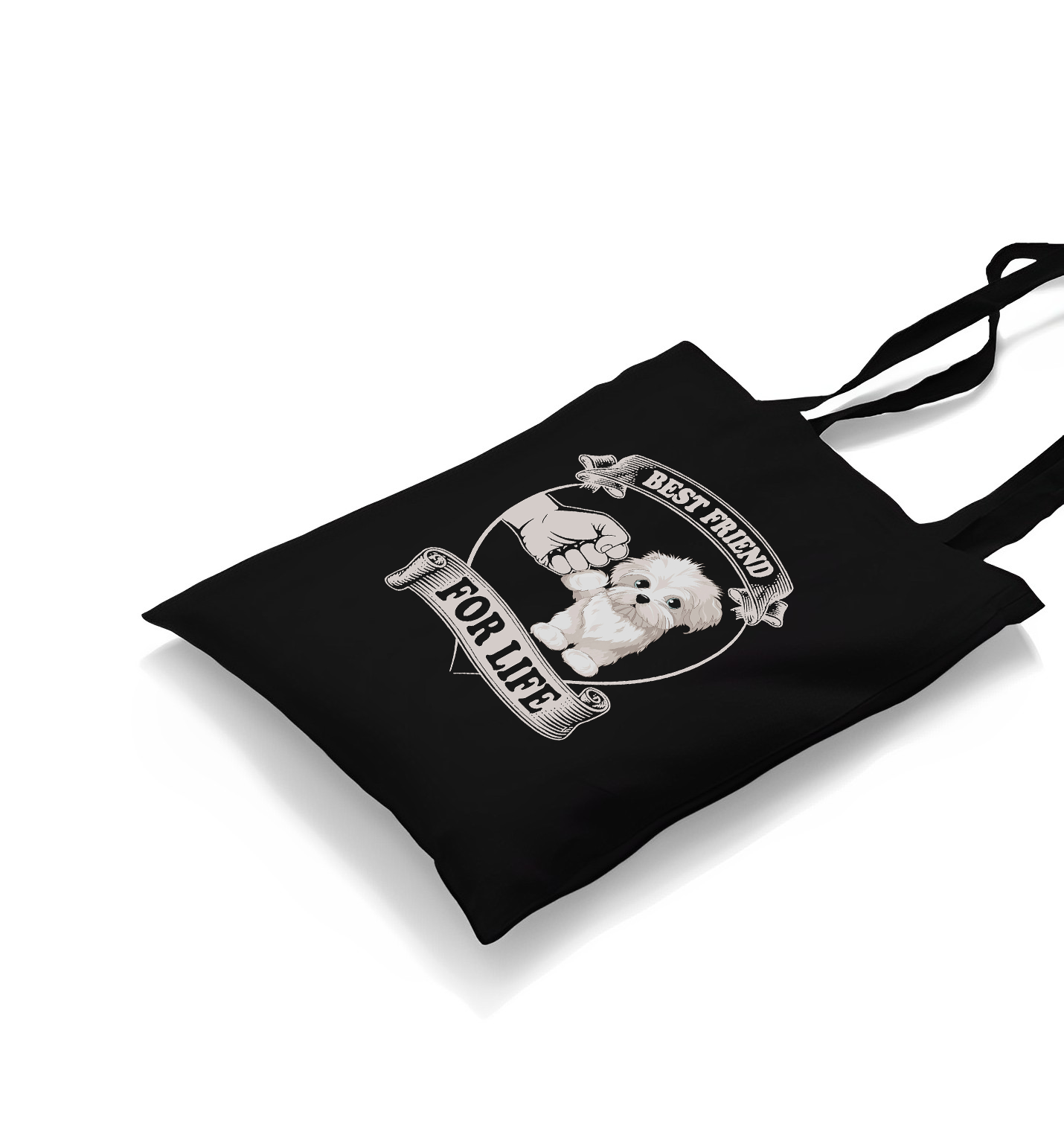 Dog - The Best Friend Black Canvas Totebag - Premium  from W.E.N.S. WIND - Just 4990! Shop now at W.E.N.S. WIND