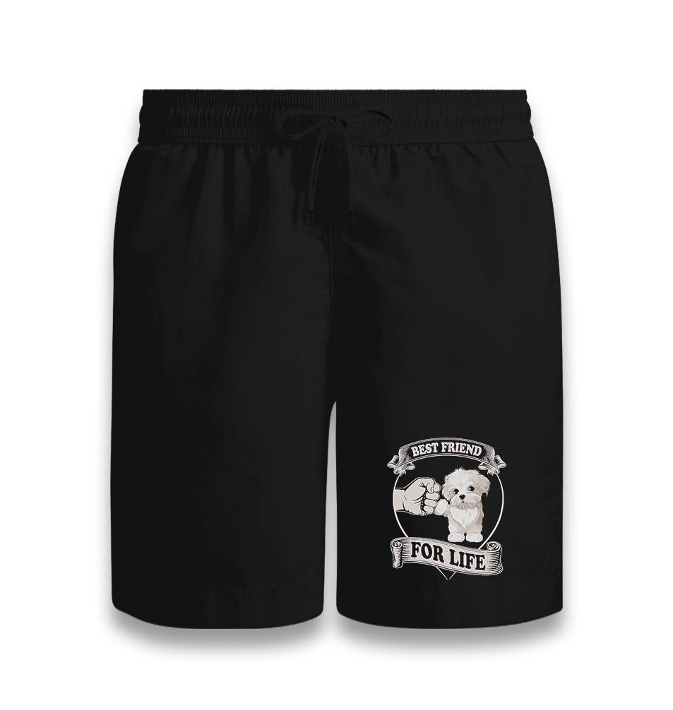 Dog-The Best Friend Black Shorts - Premium  from W.E.N.S. WIND - Just 7990! Shop now at W.E.N.S. WIND