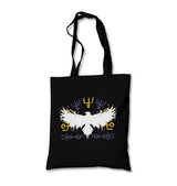 Raven Silhouette with Viking Symbols Canvas Totebag - Premium  from Wenswind - Just 5990! Shop now at W.E.N.S. WIND