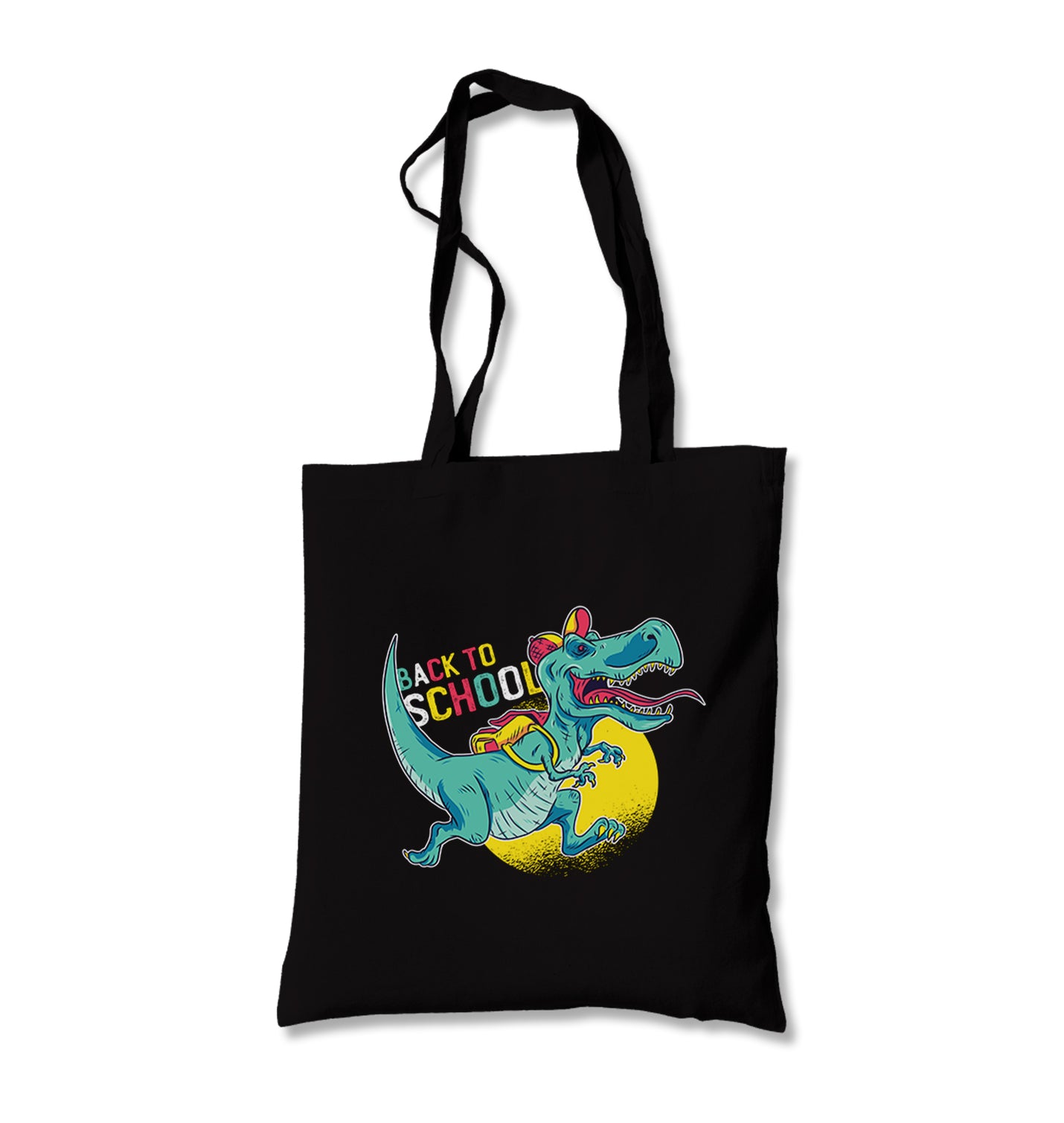 Dinosaur Running Back to School Canvas Totebag - Premium  from Wenswind - Just 4990! Shop now at W.E.N.S. WIND