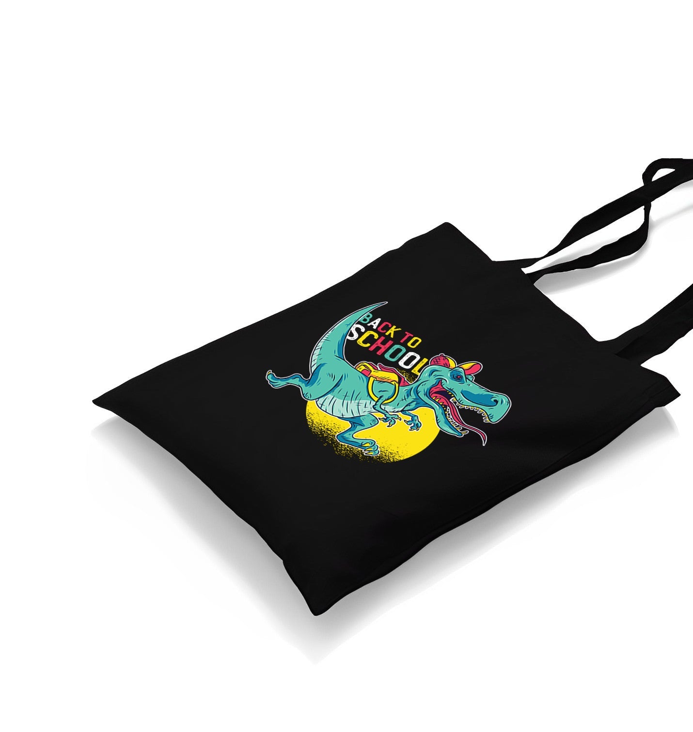 Dinosaur Running Back to School Canvas Totebag - Premium  from Wenswind - Just 4990! Shop now at W.E.N.S. WIND