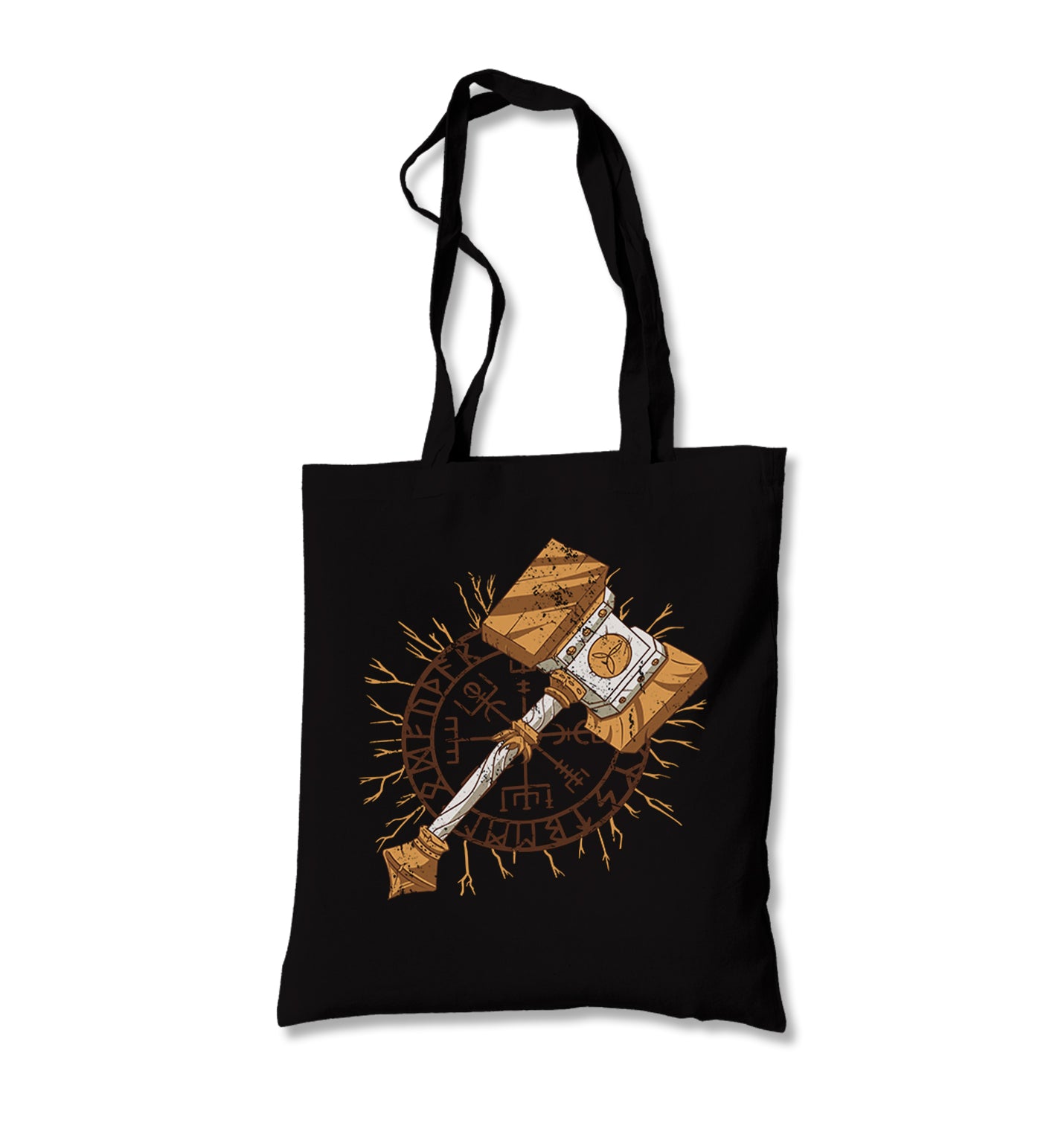 Viking Mallet in front of a Viking Thunder Logo Canvas Totebag - Premium  from Wenswind - Just 4990! Shop now at W.E.N.S. WIND