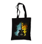 Guitar in Fire and Ice Canvas Totebag - Premium  from Wenswind - Just 4990! Shop now at W.E.N.S. WIND