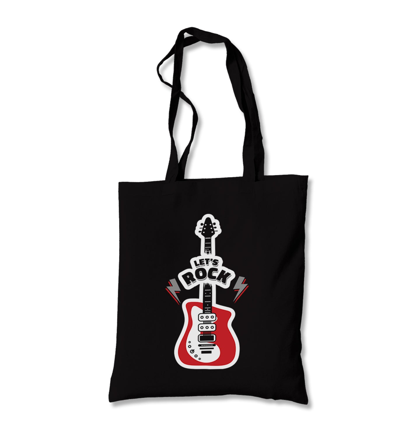 Let's Rock Red Guitar Canvas Totebag - Premium  from Wenswind - Just 5990! Shop now at W.E.N.S. WIND