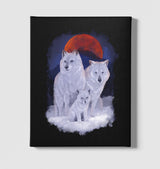 Wolf Family Black Canvas Wall Art 35x40cm - Premium  from W.E.N.S. WIND - Just 7990! Shop now at W.E.N.S. WIND