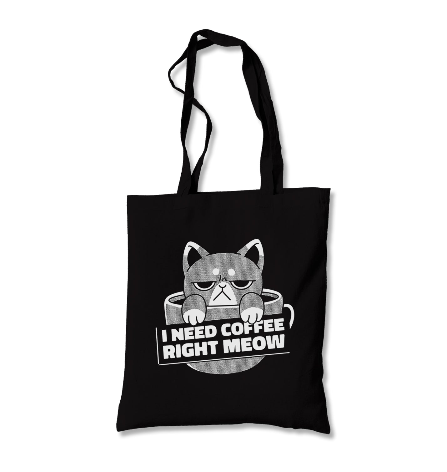 Cat in a Coffee Cup Canvas Totebag - Premium  from Wenswind - Just 4990! Shop now at W.E.N.S. WIND