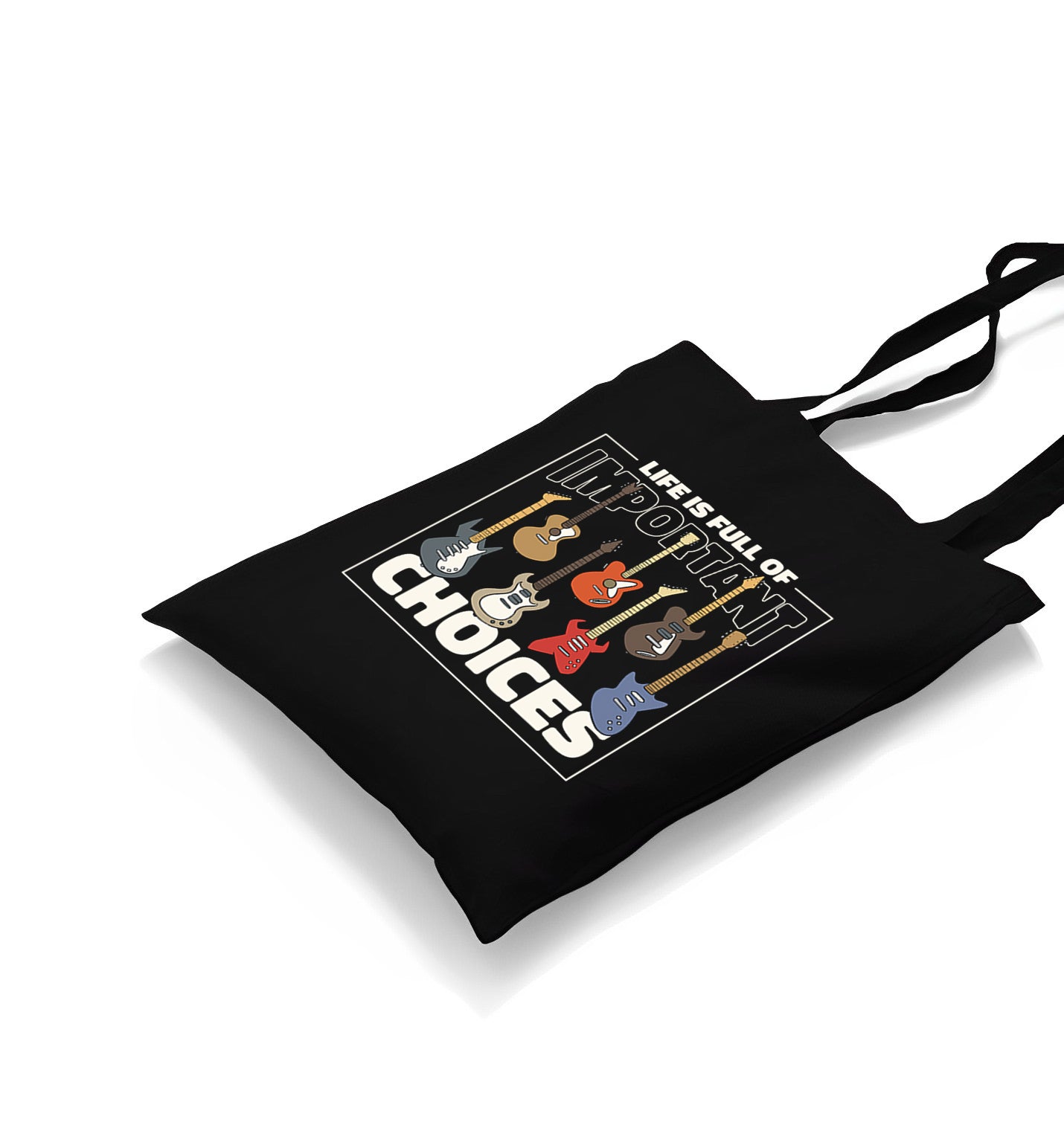 Electric Guitars and Choices Canvas Totebag - Premium  from Wenswind - Just 4990! Shop now at W.E.N.S. WIND