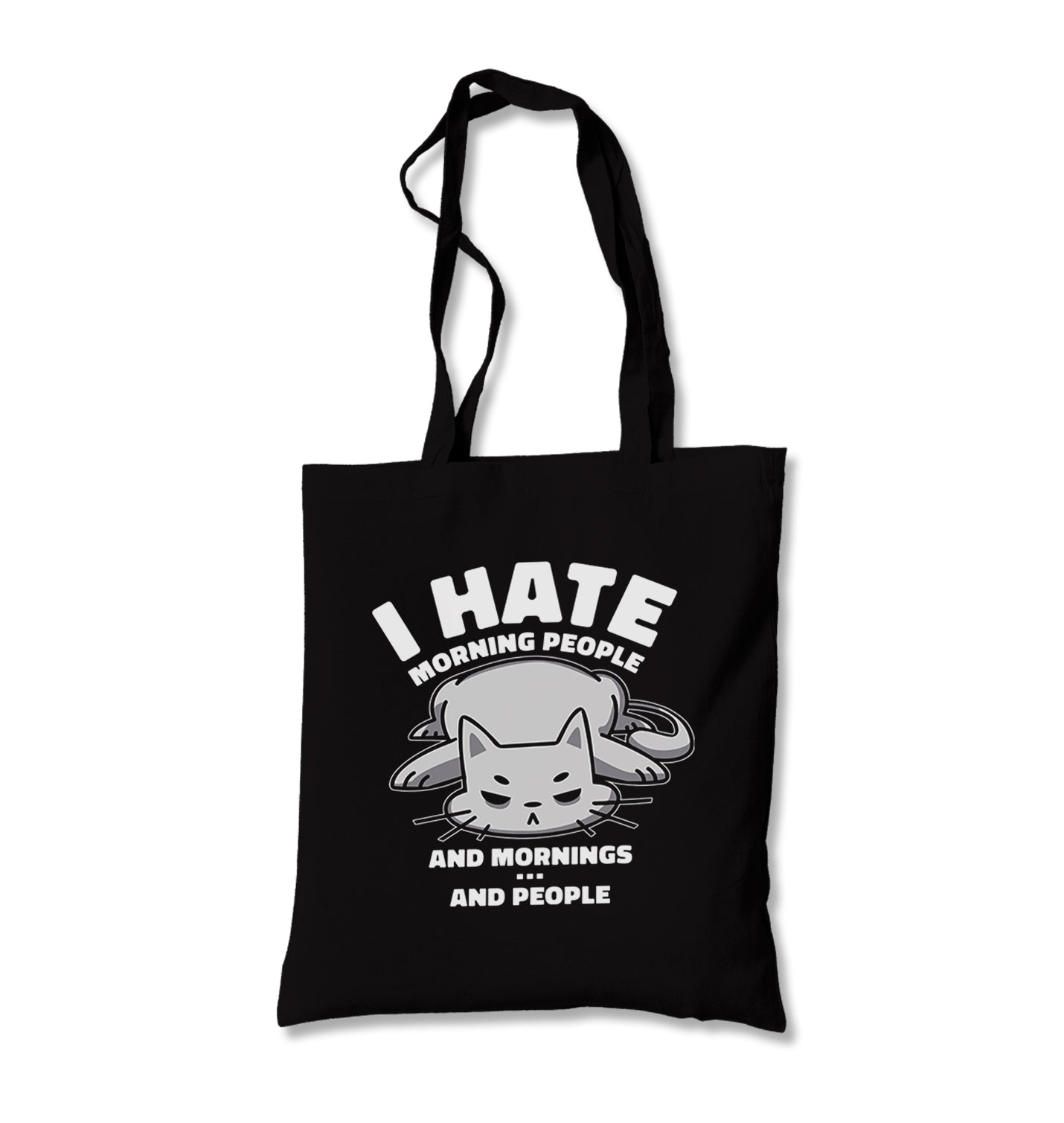 I Hate People I Hate Mornings Canvas Totebag - Premium  from Wenswind - Just 4990! Shop now at W.E.N.S. WIND