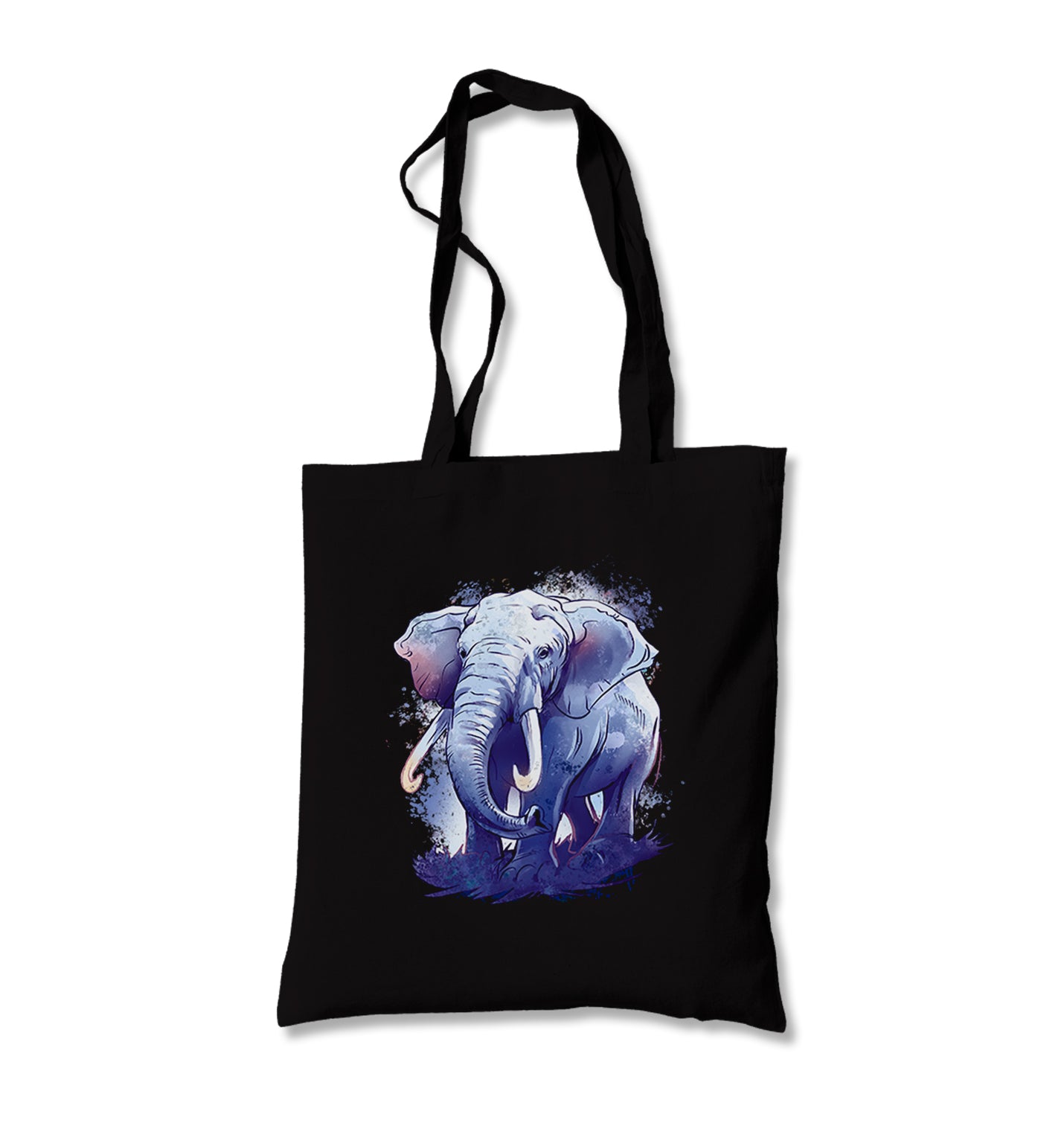 Purple Elephant Canvas Totebag - Premium  from Wenswind - Just 5990! Shop now at W.E.N.S. WIND