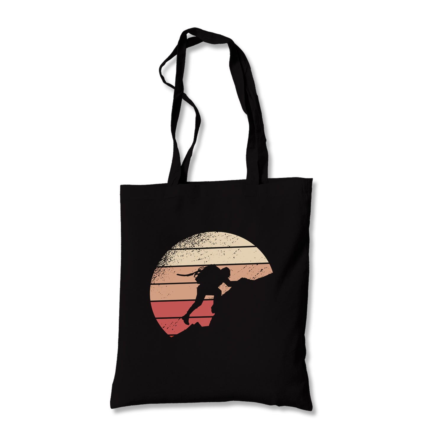 Man Climbing to a Mountain Canvas Totebag - Premium  from Wenswind - Just 5990! Shop now at W.E.N.S. WIND