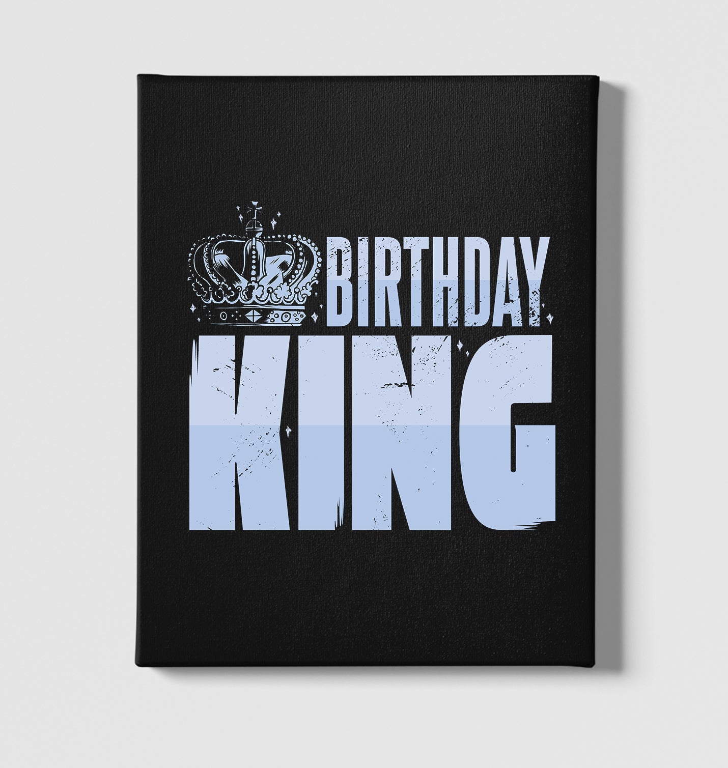 Birthday King Logo With a Crown Black Canvas Wall Art 35x40cm - Premium  from W.E.N.S. WIND - Just 7990! Shop now at W.E.N.S. WIND